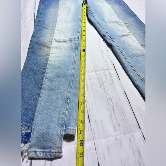 AllSaints Kim Two Toned Asymmetrical Hem Jeans - Picture 7 of 8